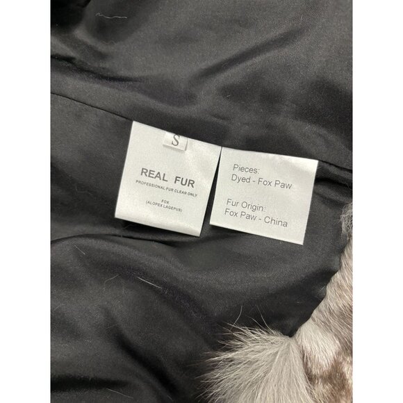 Grey Fox Fur Women's Jacket Size S - Picture 4 of 8